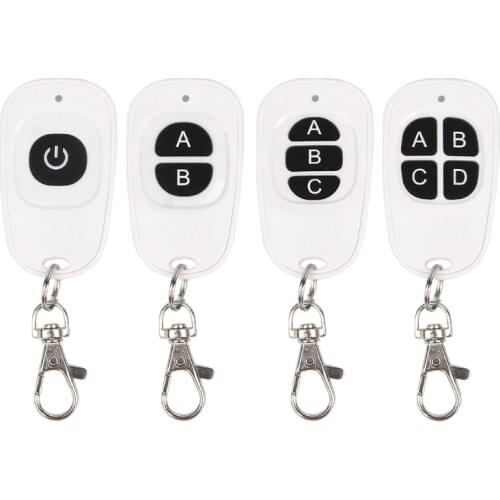 1CH 2CH 3CH 4CH RF Wireless Remote Control 1-4 Button Transmitter 433 MHz EV1527