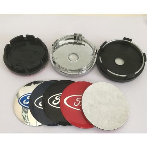 4pcs 56mm 60mm 68mm blue/black/silver/red Car Wheel Center Cap Badge covers emblem sticker car Styling accessories