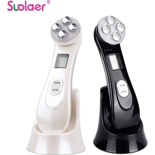 5 in 1 LED Skin Tightening Facial Skin Rejuvenating Face Lifting Device RF EMS Mesotherapy Blackhead Acne Remover Anti Wrinkle