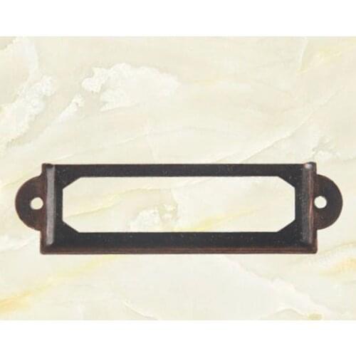 50 Pack Office Library File Drawer Cabinet Card Tag Label Holder Metal Frame New