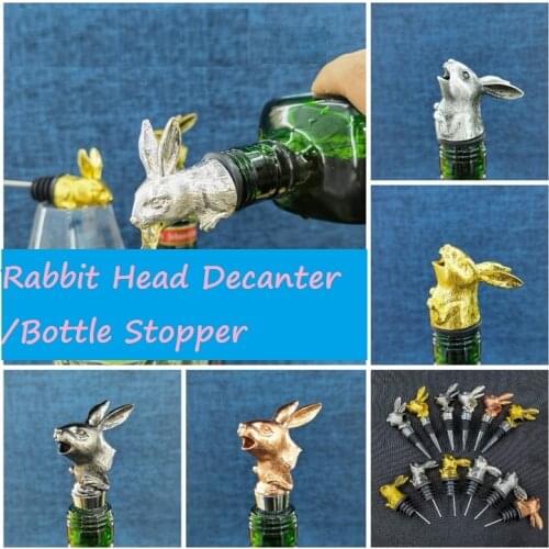 Bar Decor Accessories Stainless Steel Red Wine Stopper for Champagne Bottle Rabbit Head Vacuum Seal Wedding Kitchen Tools