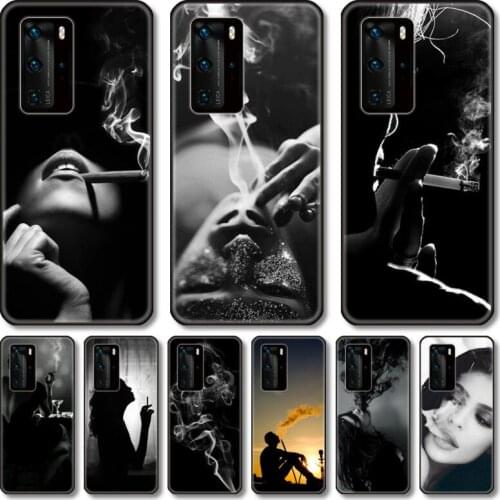 Smoke Phone Case For Huawei Honor 20 10 9 8 N Pro Lite A C RU black cell shell