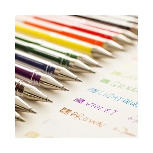 Black /red /blue/dark blue Refill gel in pen for student 10pcs free shipping