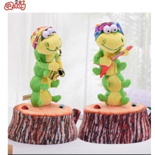 Electric Singing Plush Toys Dancing Anime Funny Musical Toy Playing Guitar Saxophone Cute Baby Children Toys Christmas Gift