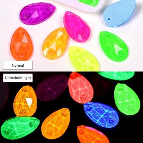 Noctilucent Glitter Rhinestones стразы Non Hot Fix Neon Rhinestone Noctilucent Flatback Neon Sewing Stones Crystal Strass B3851