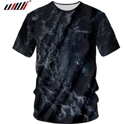 UJWI Dropshipping Tshirts Men Printed Galaxy Space Cloud 3D Tshirt Casual T-shirts Hombre Hip Hop Crewneck Unisex Tee Shirts 7XL