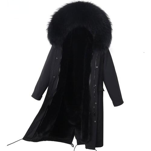 Waterproof Long Parka Winter Jacket Men Fur Coat Natural Fox Fur Collar Hood Thick Warm Streetwear Detachable New