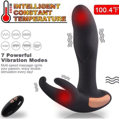 Male Vibrating Anal Vibrator Prostate Massager Butt Plug G spot Stimulator Remote Control Rechargeable Adult Sex Toy for Couples