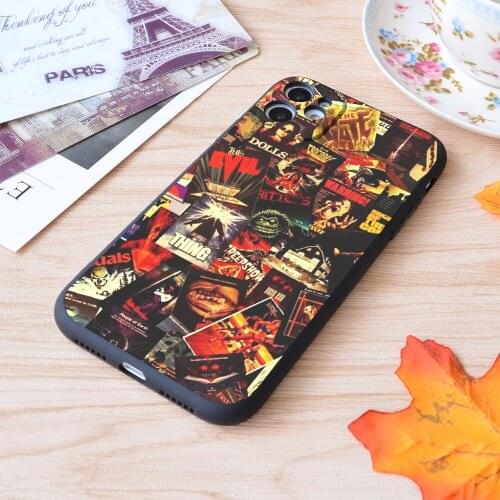 For iPhone Horror Movies Collage Print Soft Matt Apple iPhone Case