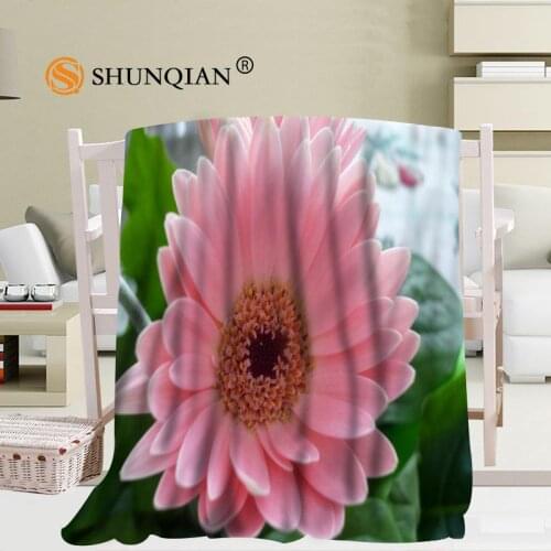 Custom Blanket Flower Soft Blanket DIY Your Picture Decoration Bedroom Size 56x80Inch,50X60Inch,40X50Inch