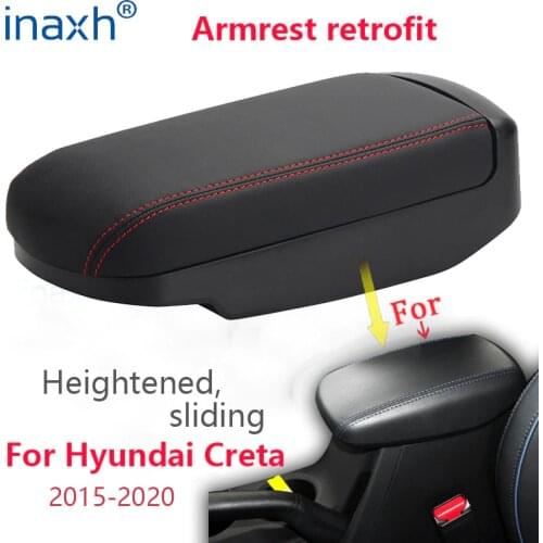 For Hyundai Creta Armrest box IX25 2015-2020 lengthen heighten Lossless retrofit support decoration car accessories