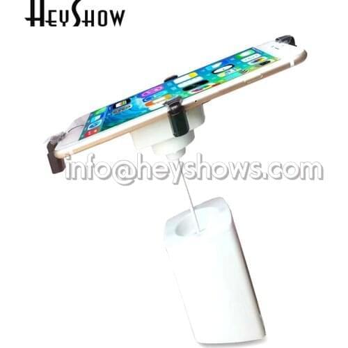 Mobile Phone Security Display Stand IPhone Burglar Alarm System Cell Phone Anti-Theft Holder With Charging For Phone/Tablet Pad