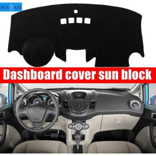 Car dashboard Avoid light pad Instrument platform desk cover Mats Carpets Auto accessories for Ford fiesta st 2009 - 2016
