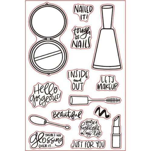 Cosmetic Transparent Clear Silicone Stamp Seal for DIY scrapbooking photo album Decorative clear stamps A092