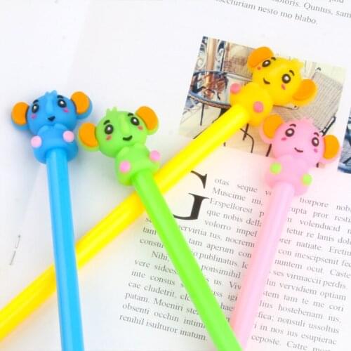 20 Pcs Japanese and Korean Creative Elephant Gel Pens Cute Cartoon Prize Learning Stationery Student Learning Supplies Wholesale