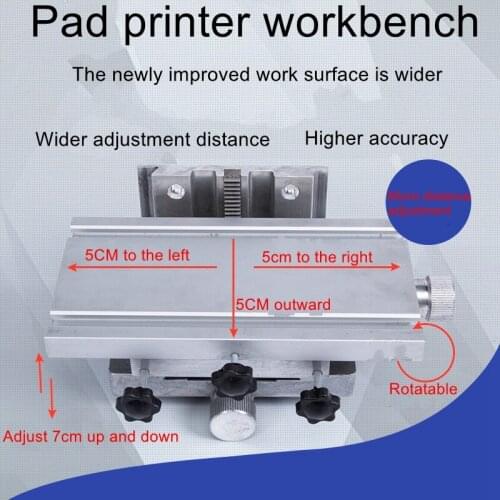 Manual electro-pneumatic pad printer worktable