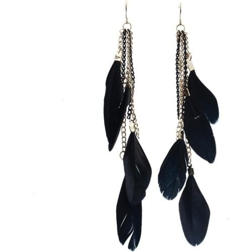 Earrings hook alloy necklace pendant black jewelry woman