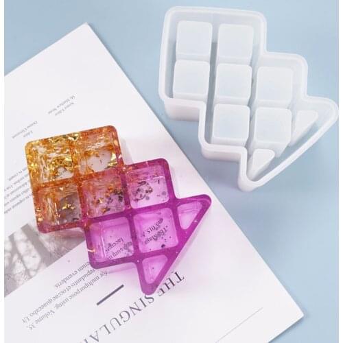 Square Seven Grids Silicone Mold Crystal Epoxy Mould Decoration Storage Box For Lipstick Jewelry Storage Soap Mold DIY Making