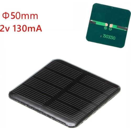 Solar Panel Power DIY 5V 40mA /2V 130mA Mini Polycrystalline Silicon Solar Panel Epoxy Board Solar Cell Module 56/50MM for Phone