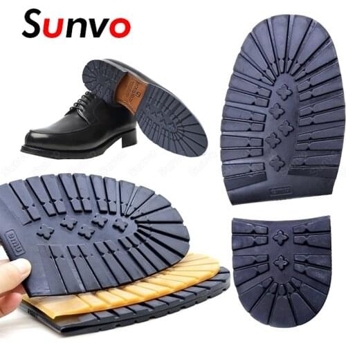 Sunvo Rubber Sheet Replacement Shoe Soles Repair Outsole Insoles for Leather Shoe Care Anti-Slip Heel Pad Sole Protector Inserts