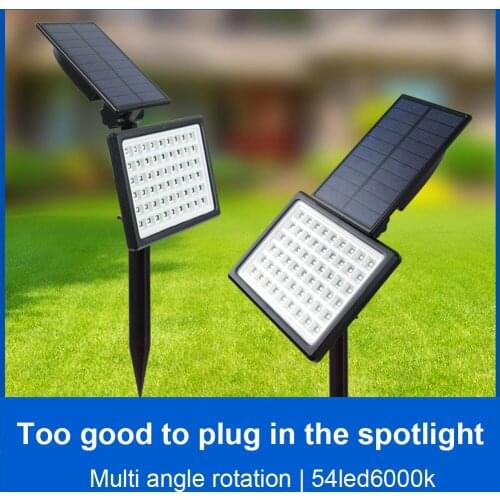LED Solar Light Waterproof Garden Lawn Stake Spotlight Home Yard Lighting Floor Garden Light Outdoor Adjustable Garden Landscape