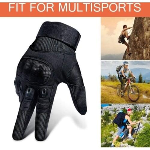 Touch Screen Tactical Military Hard Knuckle Full Finger Gloves for Airsoft Paintball Combat Riding Motorcycle Cycling Bicycle