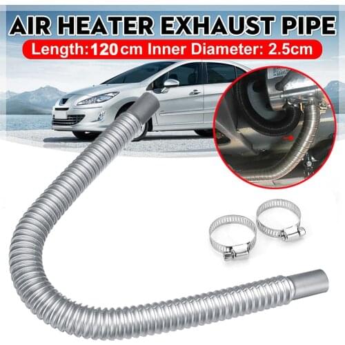 Parking Air Heater Tank Exhaust Stainless Steel Pipe Diesel Gas Vent Hose 120cm