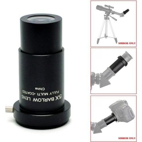 1.25 Inch 5X 3X Barlow Lens Telescope Eyepiece Set for Celestron Astronomy Photography Accessory Fully Coated M42 Thread