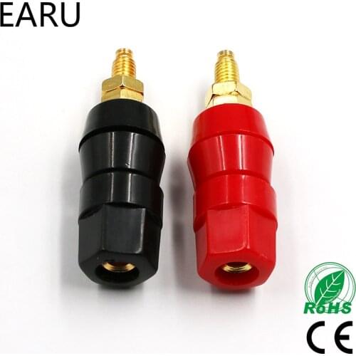 1pair(black+red) Terminals Red Black Connector Amplifier Terminal Binding Post Banana Speaker Plug Jack Adapter Socket