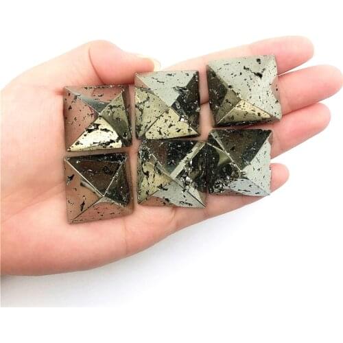Beautiful 1pc Natural Pyrite Pyramid Tower Shape Quartz Crystals Raw and Mineral Healing Energy Stones Natural Quartz Crystals