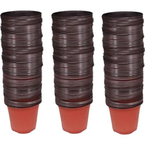150Pcs 4.72 Inch Plastic Flower Seedlings Nursery Supplies Planter Pot/Pots Containers Seed Starting Pots Planting Pots CNIM Hot