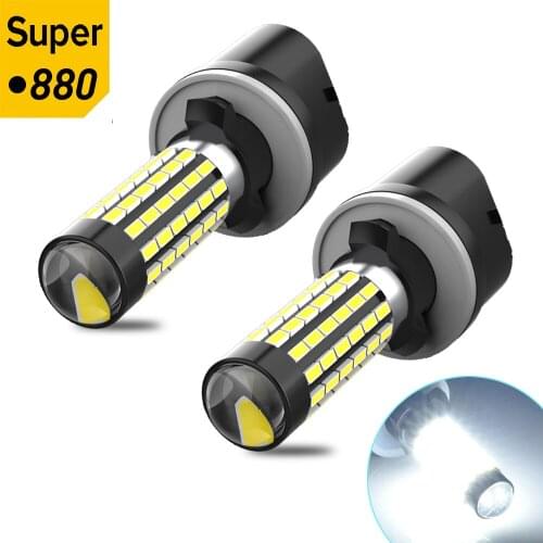 2X 880 H27 881 H27 High Light H3 H1 3014 78SMD LED Car Front Lamps Anti-fog Bulb Front Lamp Auto Running driving lamp White