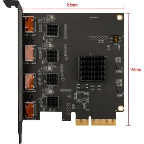 4-channel HDMI capture card HD recording video conference multi-channel pilot push streaming live switch