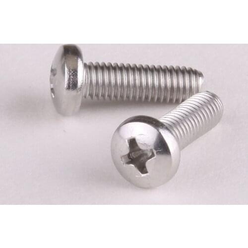 50PCS 304 Stainless Steel Phillips Head Machine Screw / Phillips Pan Head Screws M2 *16 GB818