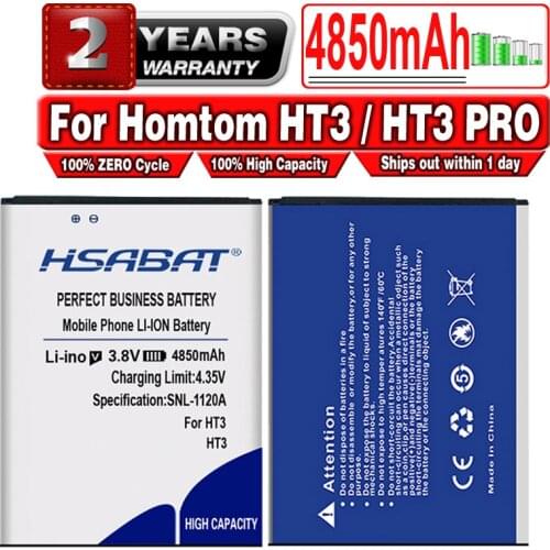 HSABAT 4850mAh Battery for Homtom HT3 for Homtom HT3 PRO free shipping