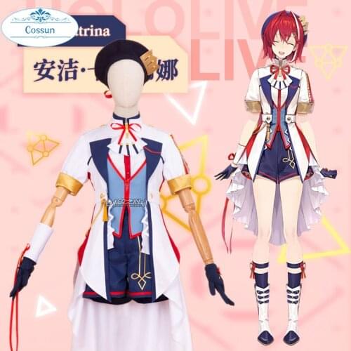 Anime! Vtuber Hololive Ange Katrina VTB Dress Lovely Uniform Cosplay Costume Halloween Carnival Party Outfit For Women 2021 NEW