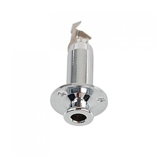 Guitar Bass Chrome Plated Cylinder Flush Mount PickUp Jack 1/4 inch