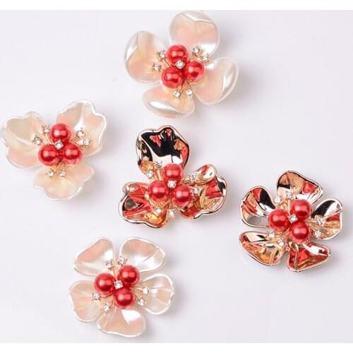 10 Pieces/Lot 36mm Flower Brooch Accessories Clothing Settings Bride Round Fan DIY Jewelry Making