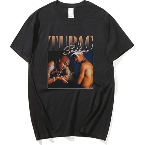 Tupac 2pac Black Tshirt Shakur Hip Hop T Shirts Makaveli Rapper Biggie Smalls Eminem J Cole Jay-z Savage Hiphop