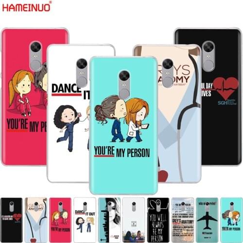 HAMEINUO Greys Anatomy Cover phone Case for Xiaomi redmi 5 4 1 1s 2 3 3s pro PLUS redmi note 4 4X 4A 5A