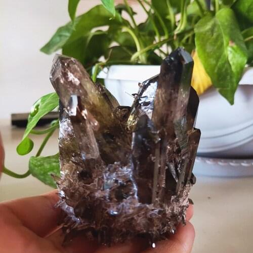 Hot Reiki Energy Quartz Cluster Natural Cairngorm Crystals Flowers Smoky Quartz Cluster Healing