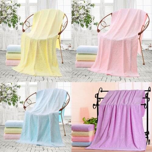 4pcs 70*140 cm Bathroom Cotton Solid Color Terry Bath Towel Large Beach Towels For Adults Fast Drying Soft Thick High Absorbent