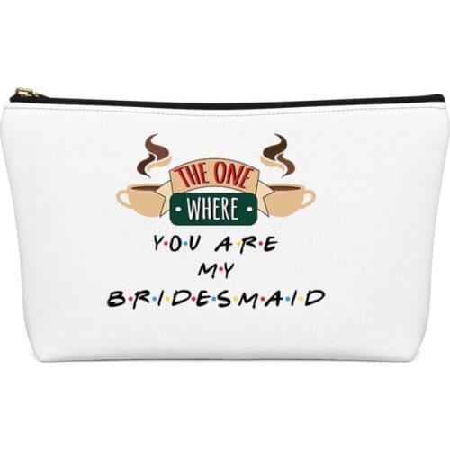 Cosmetic makeup bag Bachelorette Party bridal shower bride to be wedding Marriage engagement Bridesmaid proposal gift decoration