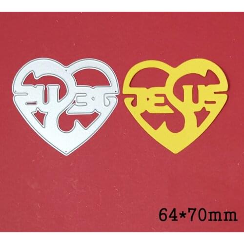 Metal Cutting Dies Heart Shape Frame love Jesus New Crafts Die Stencil For DIY Scrapbook Paper Cards Embossing Die Template