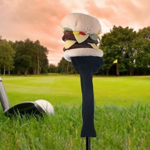 Cute Golf Head Cover Hamburger Shaped No.1 Driver Club Transport Protective Headcover Universal Golf Carrying Protector Guard