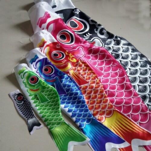 2021 new 100cm Koinobori Japanese Carp streamer Wind Socks Koi nobori Fish Flags Kite Flag Japanese koinobori for Childrens Day