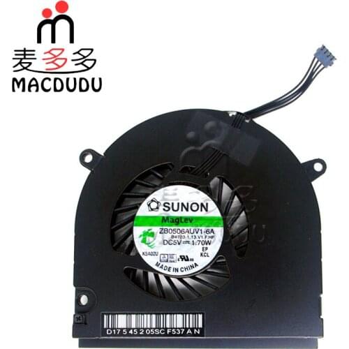 New CPU fan for Macbook Pro A1278 13.3inch MB990 MC700 MB466 ZB0506AUV1-6A 10pcs/lot