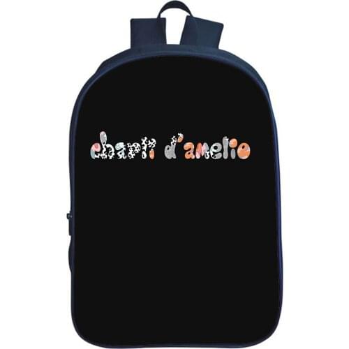 Charli Damelio Backpack All-match Junior High School Student Schoolbag Children Cartoons Bag Casual Teen Large Capacity Rucksack