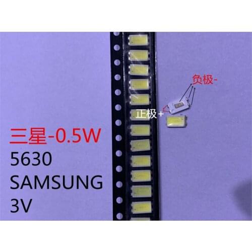 SAMSUNG 1000pcs 5630 6030 TV 5730 LED Backlight 0.5W 5630 3V Cool white LCD Backlight led 2D
