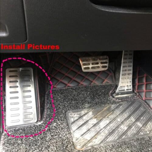 For All Hyundai KIA Footrest Foot Rest Pedal Pad Accessory For Elantra Mistra Sonata Tucson Santa Fe Accent NO Drill Steel Mat